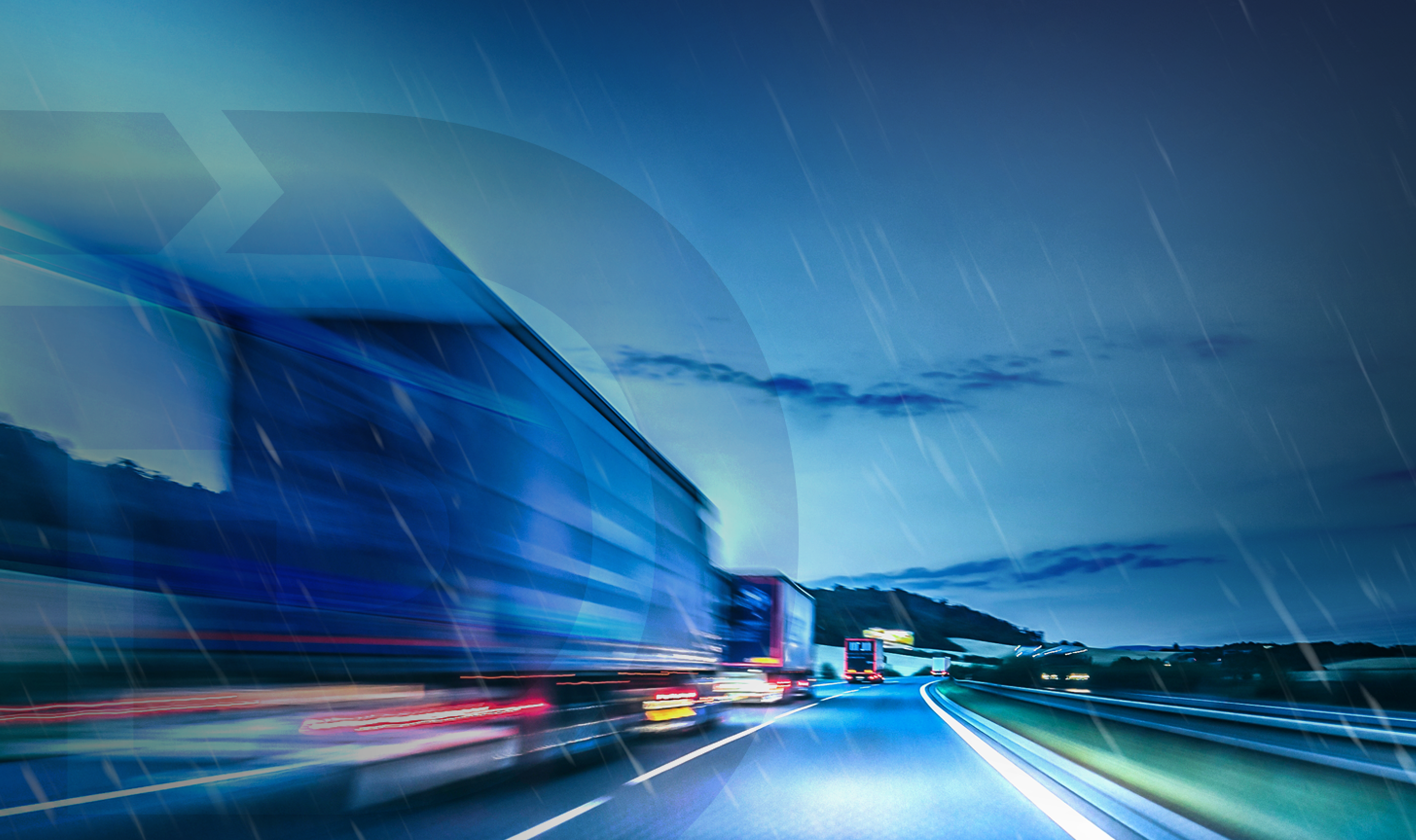 Background image of truck driving in storm